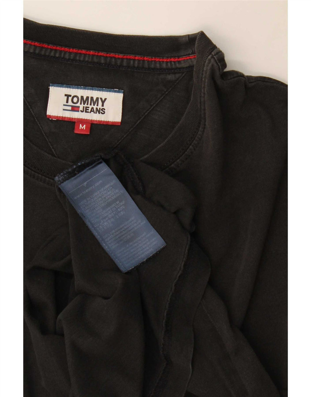Tommy Hilfiger Herren T-Shirt Top Medium Schwarz Baumwolle