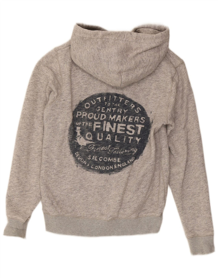 JACK WILLS Womens Zip Hoodie Sweater UK 14 Large  Grey