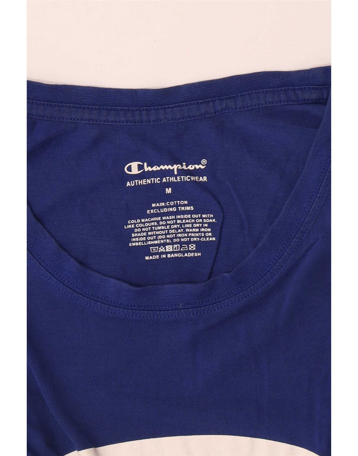 Champion Herren-T-Shirt mit Grafik, mittelblaue Baumwolle