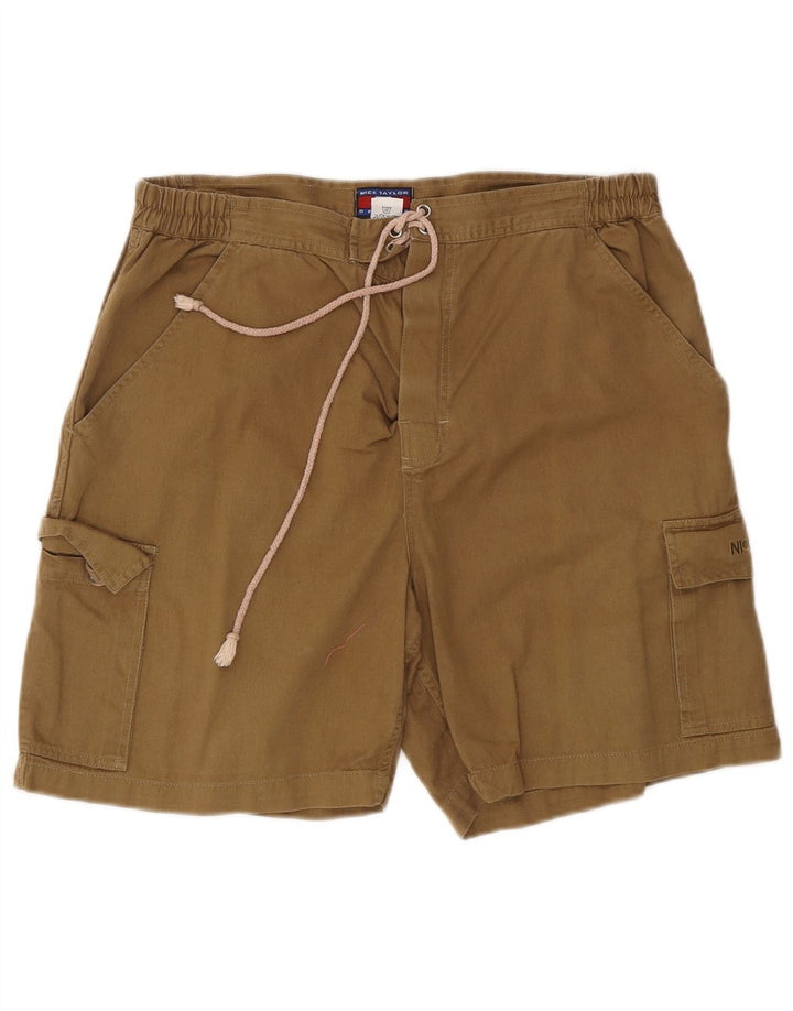 Nick Taylor Herren-Cargo-Shorts, mittelgroß, W32, braune Baumwolle