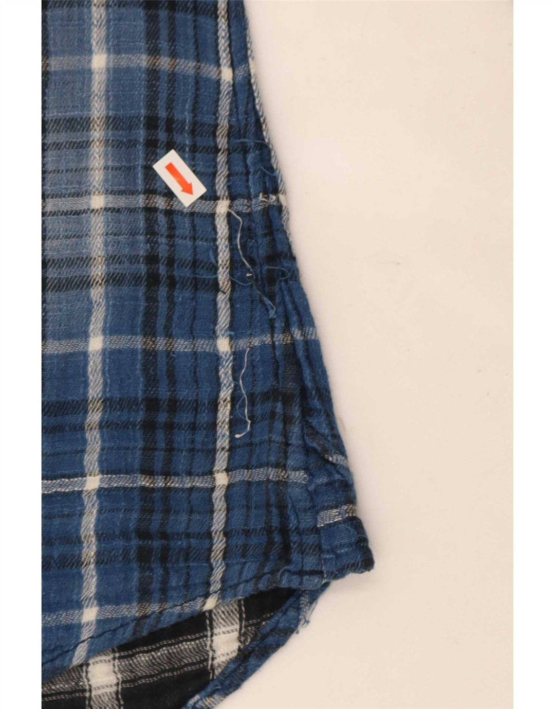 Rifle Herren-Flanellhemd, klein, blau kariert, Baumwolle