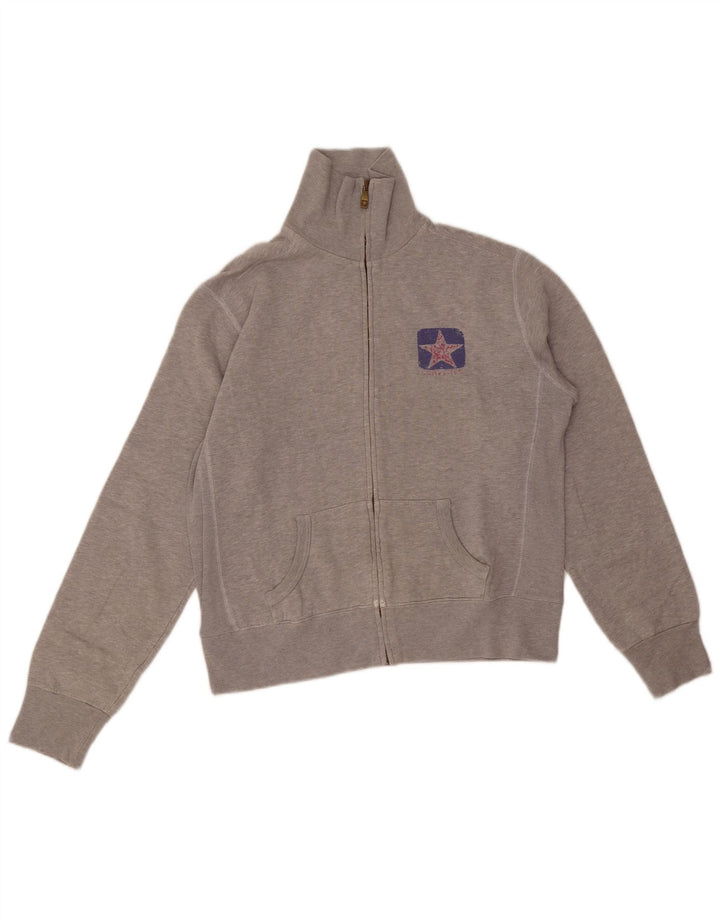 Converse Damen-Trainingsanzug-Top-Jacke, UK 16, Größe L, Grau