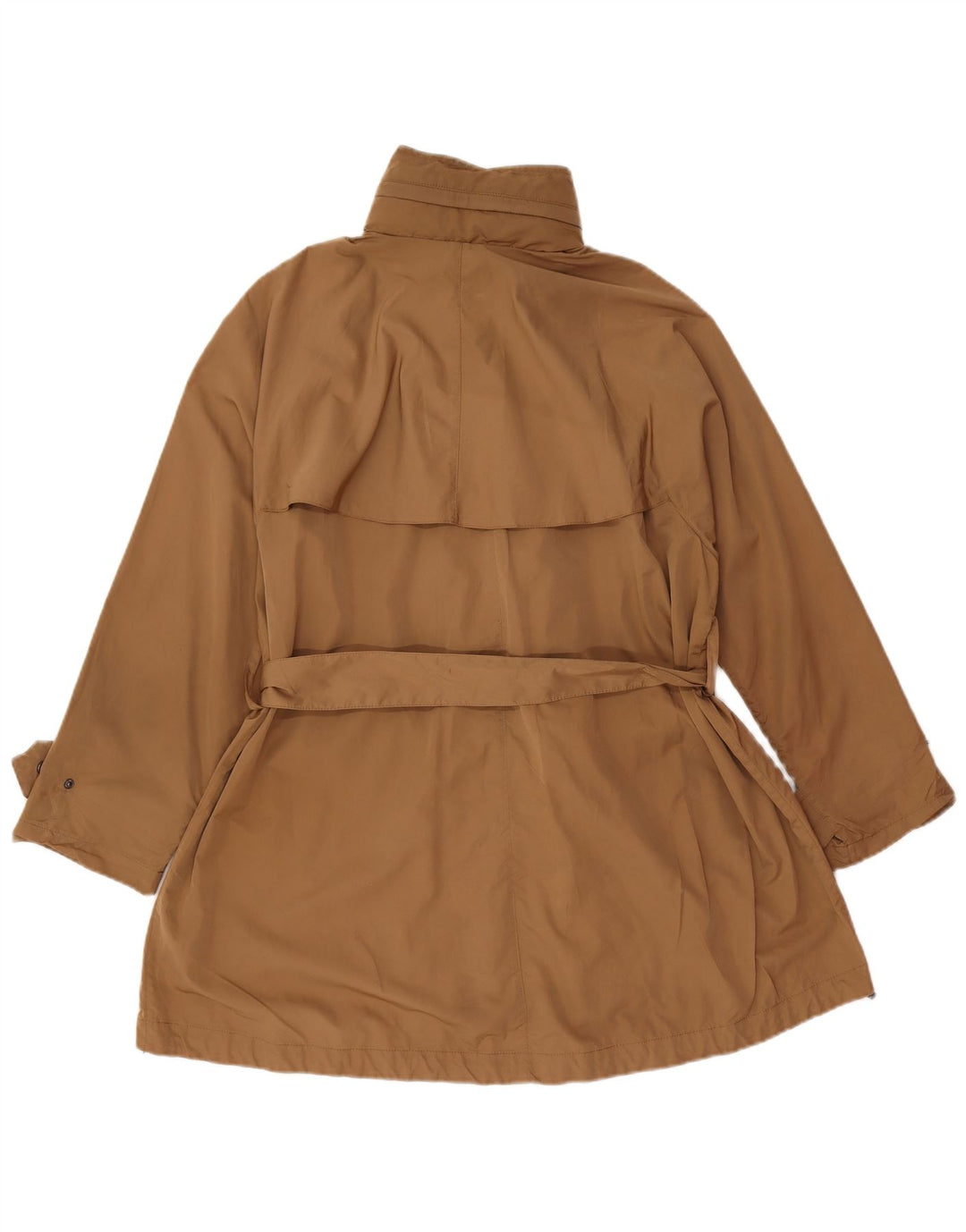 Zara Damen-Trenchcoat mit Kapuze, übergroß, Gr. 10, Größe S, braun, Polyester
