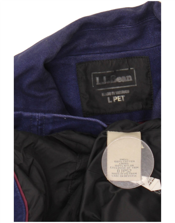 L.L.Bean Damen Petite Denim 5-Knopf-Blazerjacke UK 16 Large Marineblau