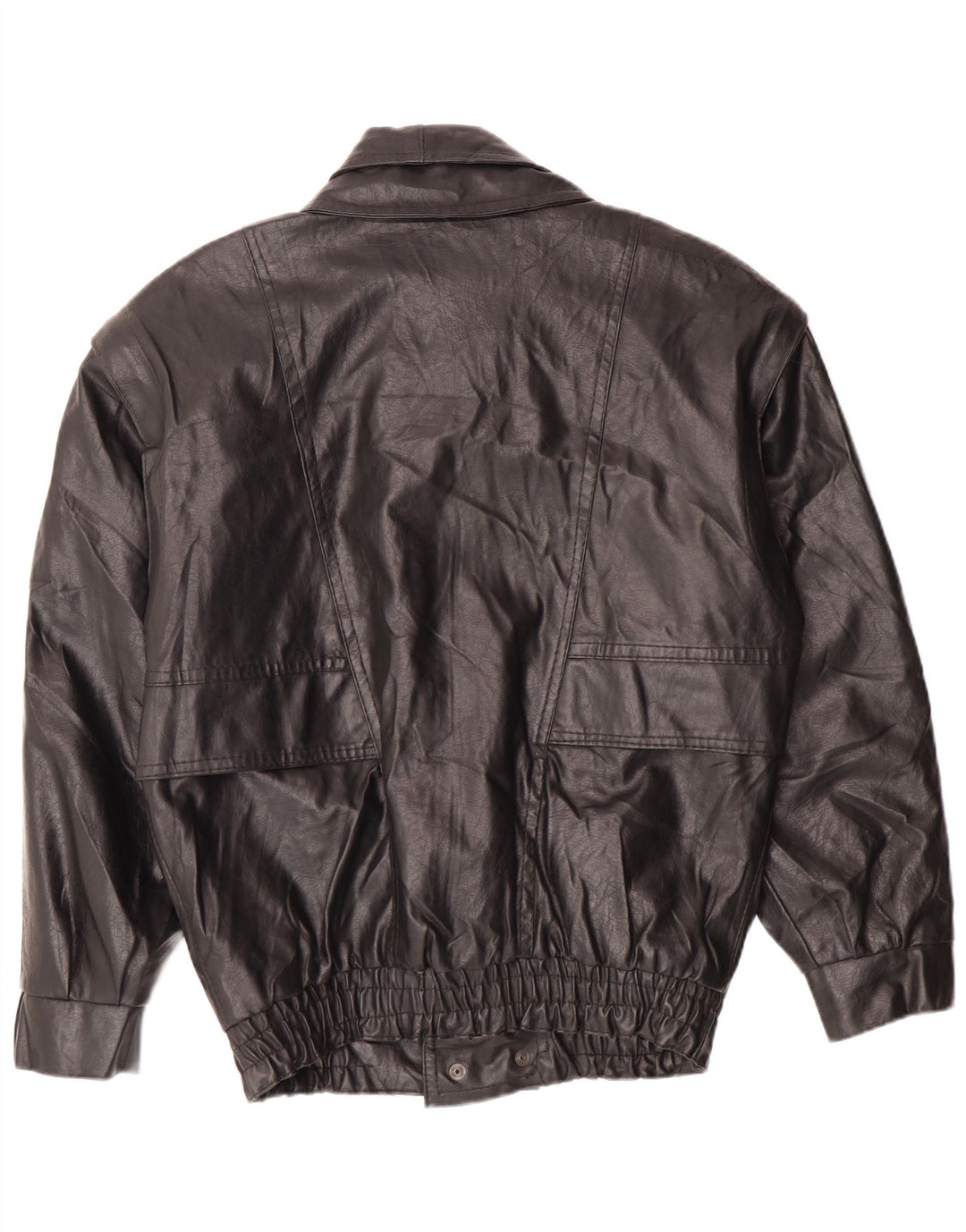 VINTAGE Herren Lederjacke UK 36 Small Schwarz
