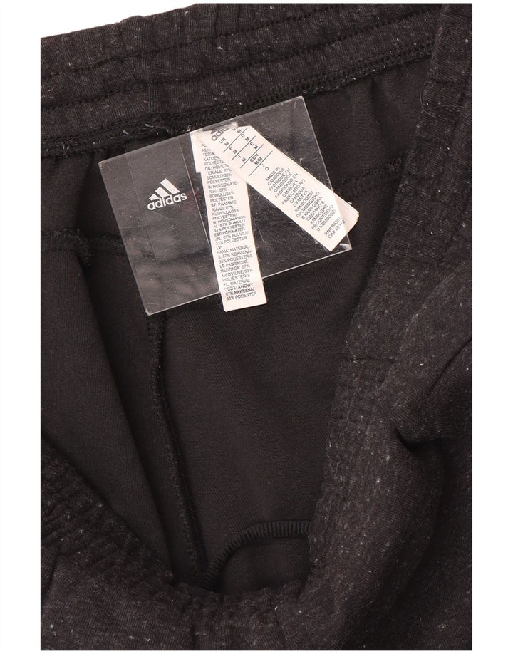 Adidas Herren-Trainingshose aus mittelgrau gefleckter Baumwolle