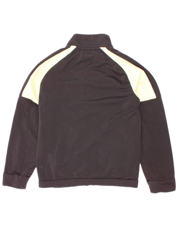 Puma Jungen-Trainingsanzug-Top-Jacke, 7–8 Jahre, schwarzes Farbblock-Polyester