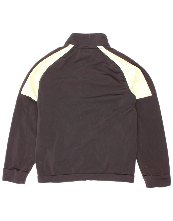 Puma Jungen-Trainingsanzug-Top-Jacke, 7–8 Jahre, schwarzes Farbblock-Polyester