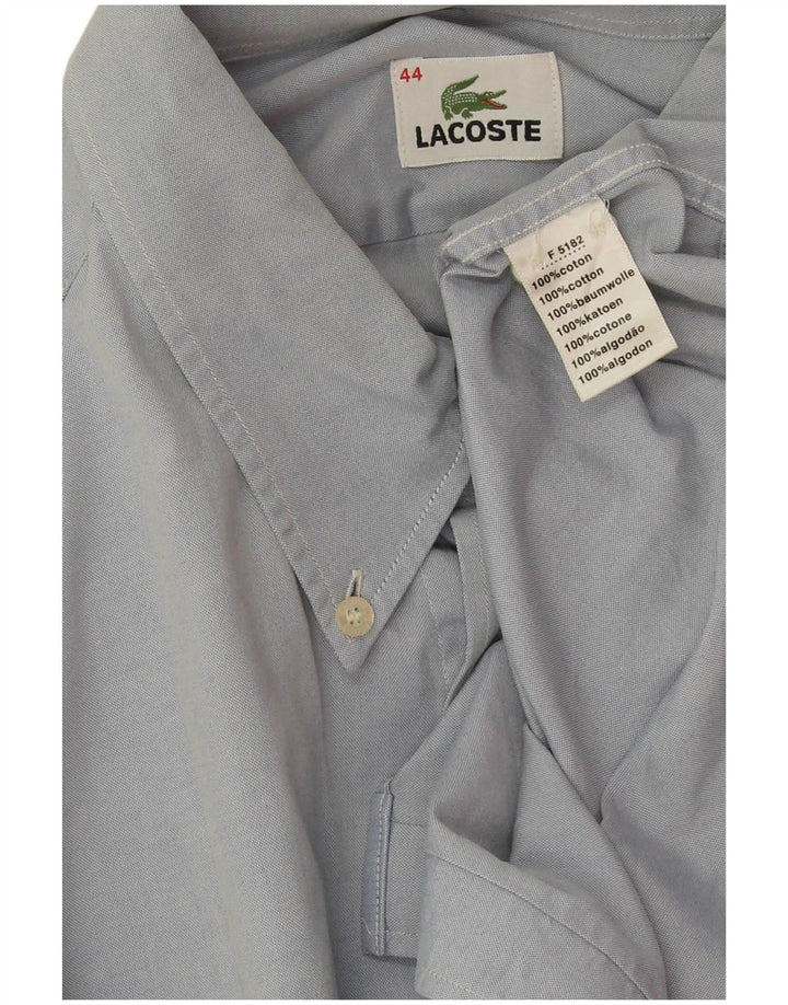 Lacoste Herrenhemd Größe 44 XL Blaue Baumwolle
