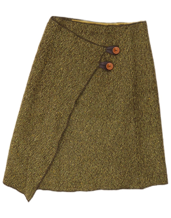 Penny Black Damen Wickelrock UK 6 XS W30 Grüne Wolle