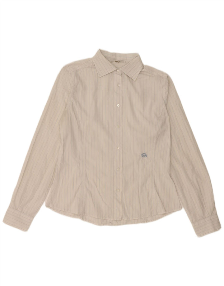 Gas Damenhemd UK 16 Large Weiß gestreift