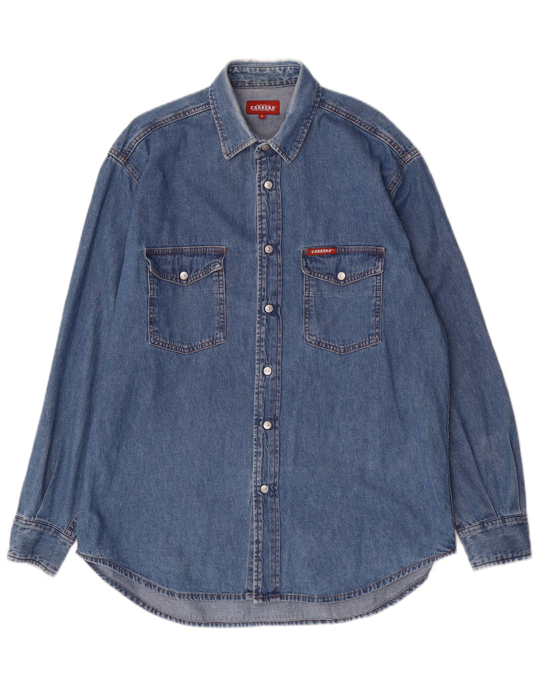 CARRERA Herren-Jeanshemd aus mittelblauer Baumwolle