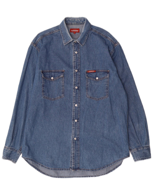 CARRERA Herren-Jeanshemd aus mittelblauer Baumwolle