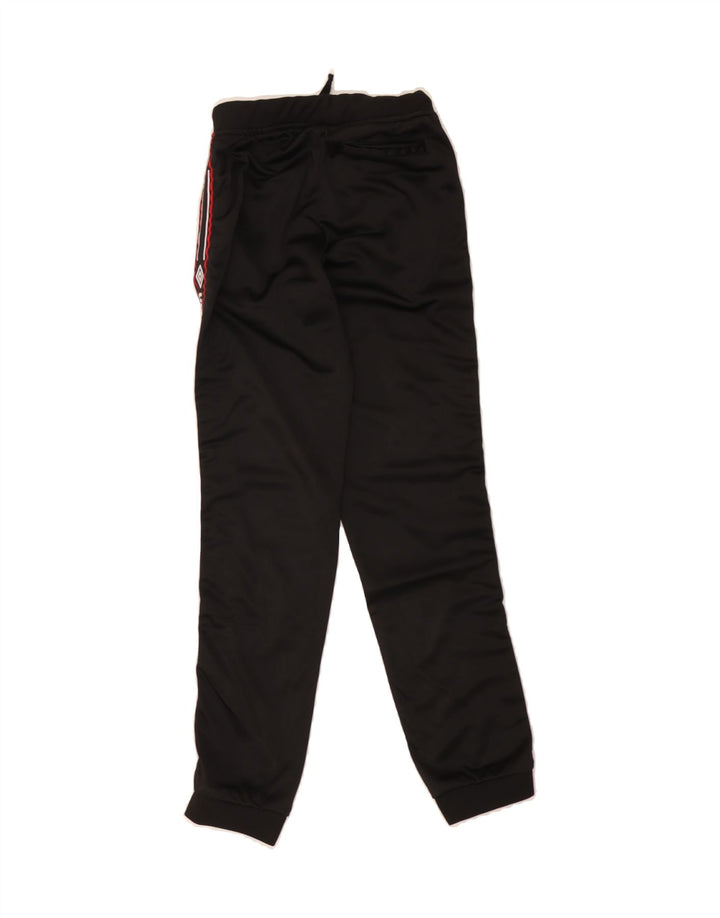 UMBRO Boys Graphic Tracksuit Trousers Joggers 9-10 Years Black Polyester Vintage Umbro and Second-Hand Umbro from Messina Hembry 