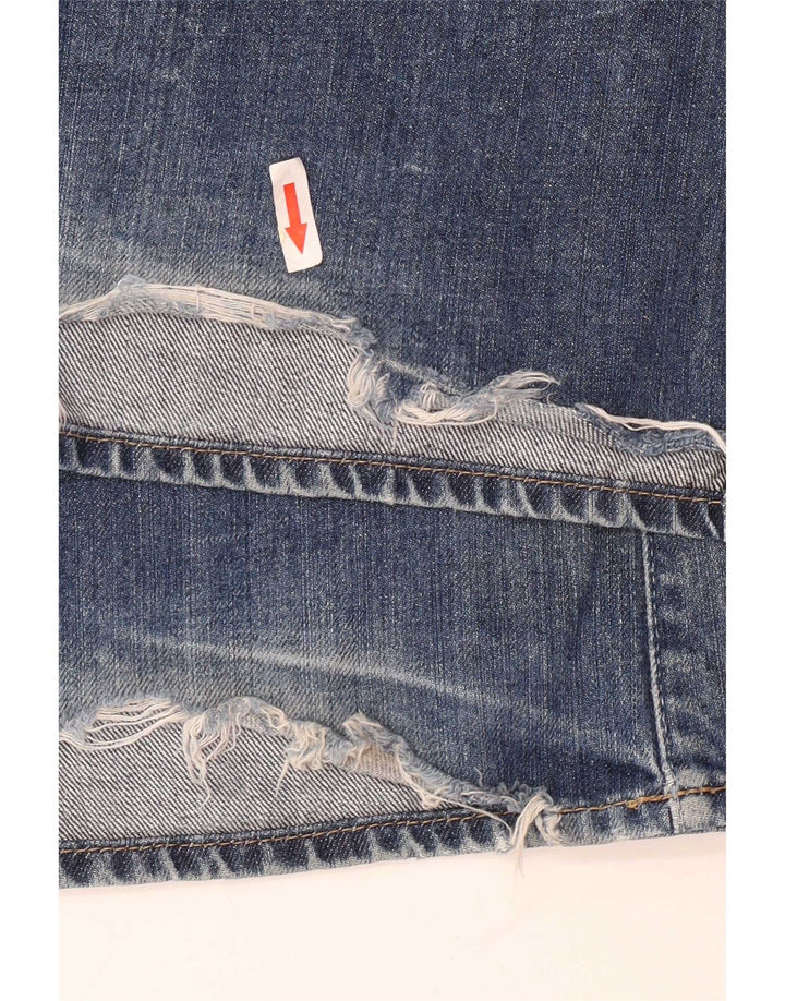 Guess Damen Bootcut Jeans W33 L33 Blaue Baumwolle