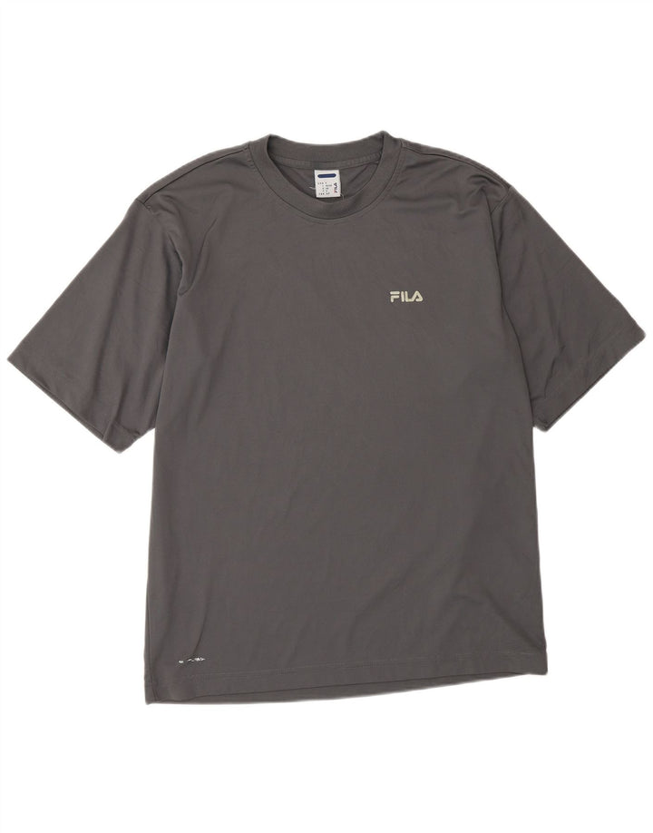 Fila Herren T-Shirt Top Small Grau Polyester