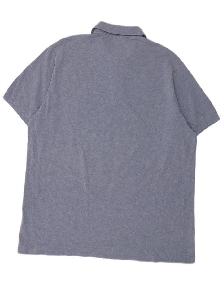 Lacoste Herren Poloshirt Größe 7 2XL Blaue Baumwolle