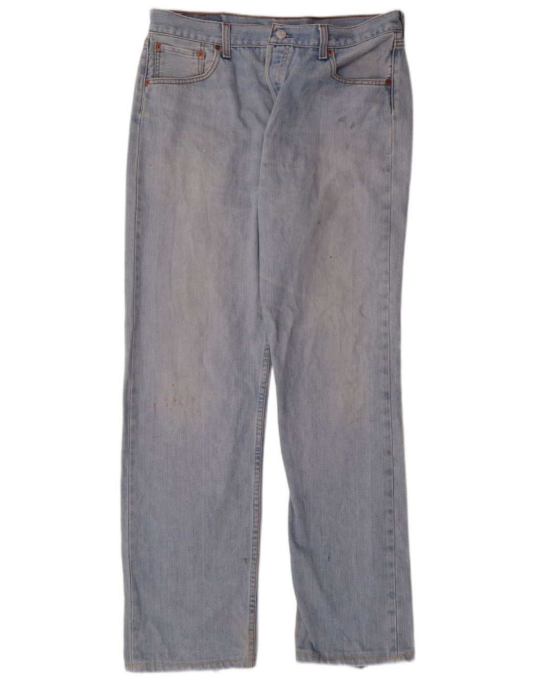 LEVI'S Herren 501 Straight Jeans W36 L31 Blaue Baumwolle