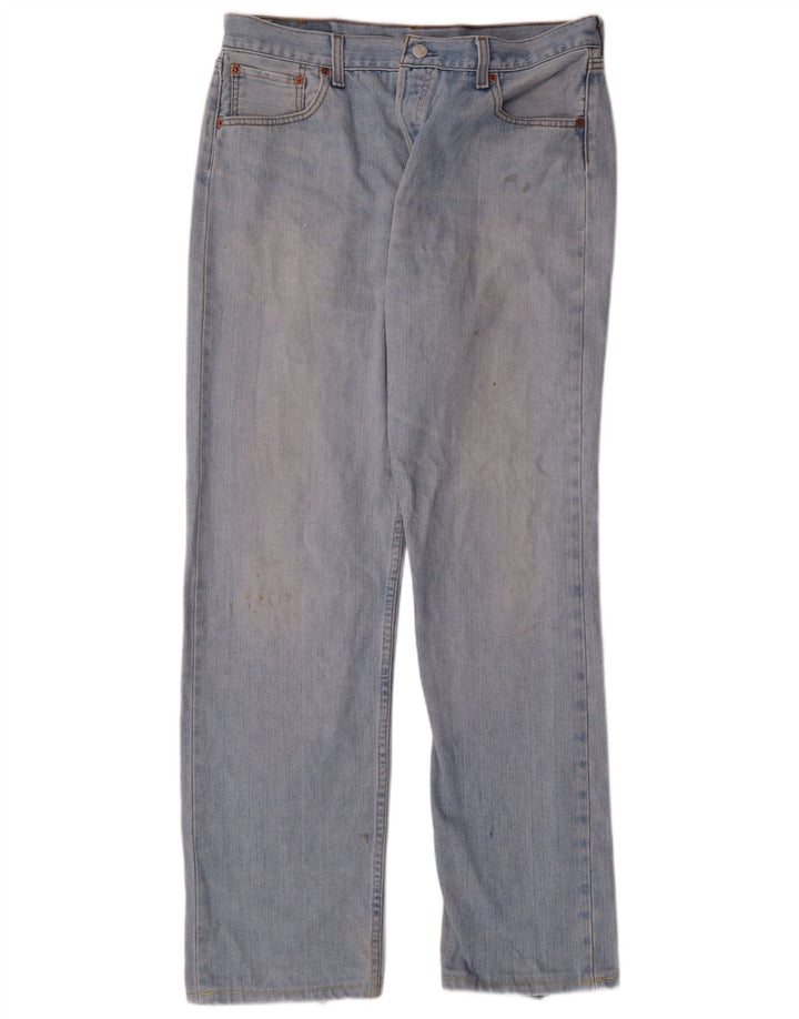 LEVI'S Herren 501 Straight Jeans W36 L31 Blaue Baumwolle