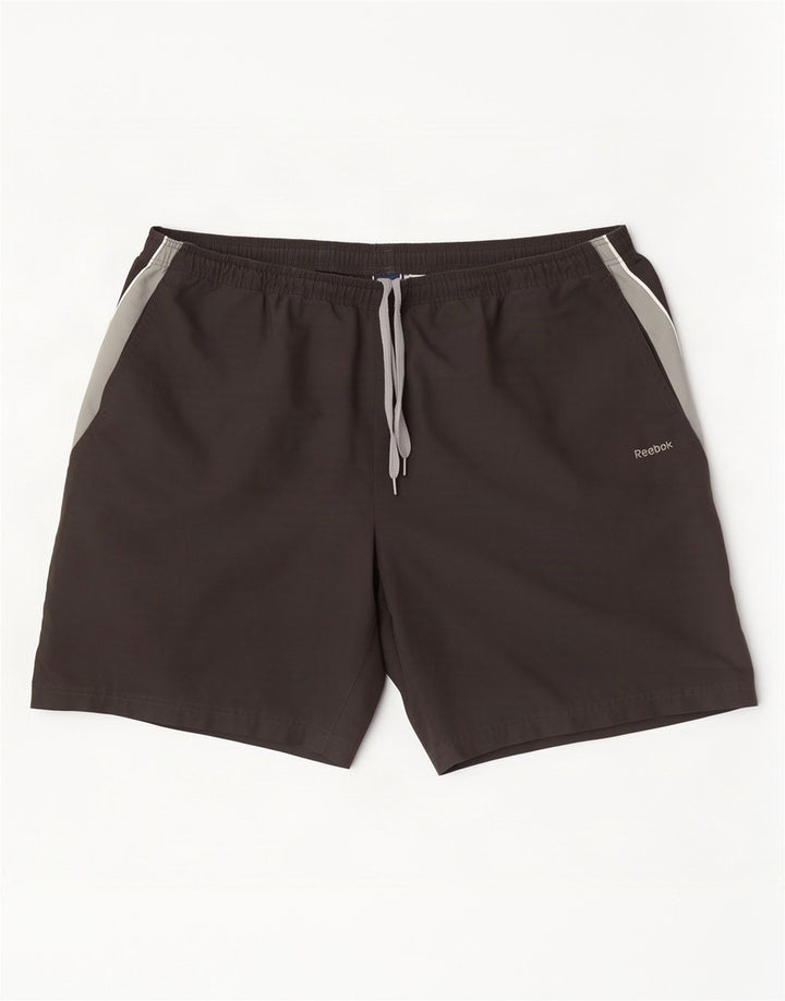 Reebok Herren Sportshorts 2XL Schwarz Colourblock Polyester