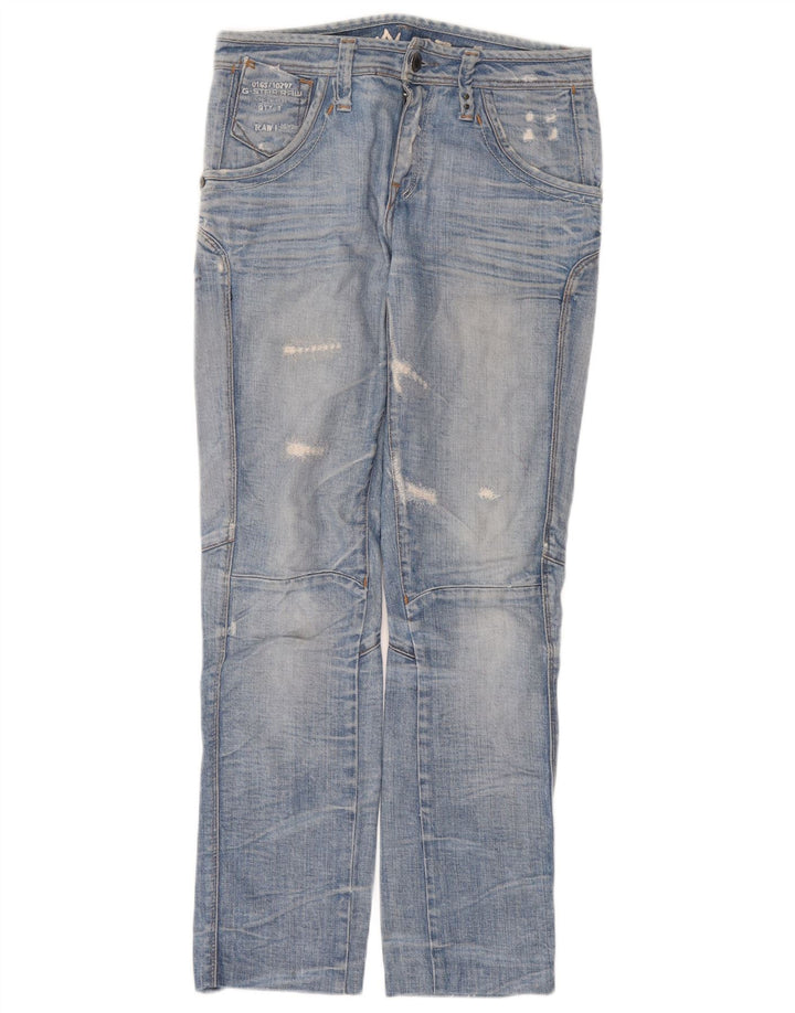 G-Star Damen Distressed Straight Jeans W30 L29 Blau