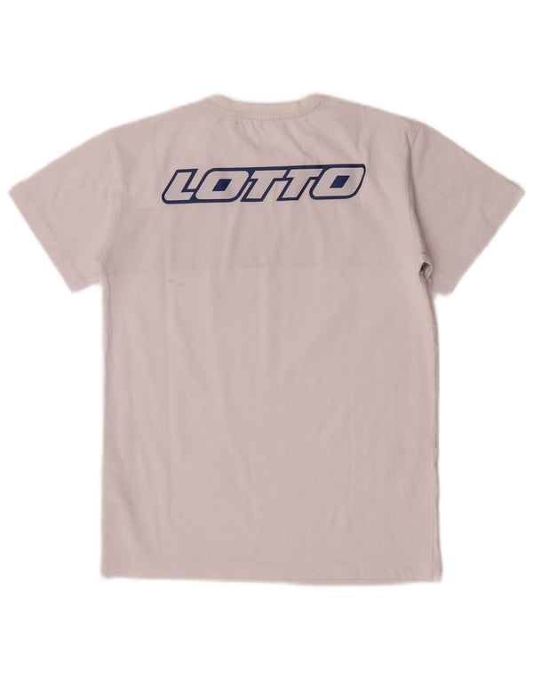 Lotto Grafik-T-Shirt für Jungen, 9–10 Jahre, weiße Farbblock-Baumwolle