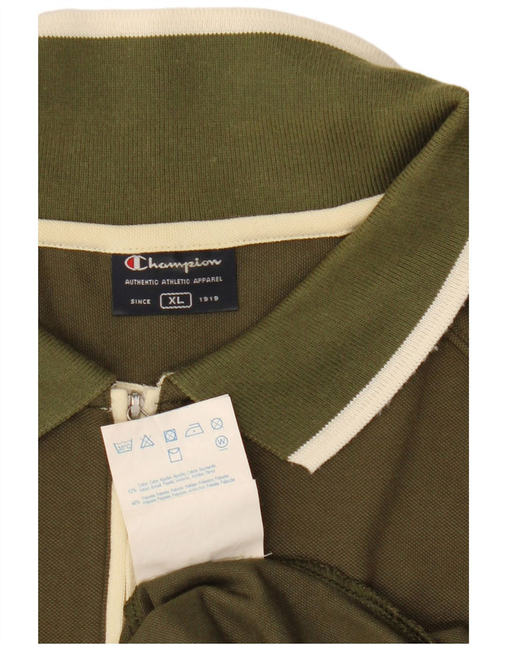 Champion Herren Poloshirt XL Khaki Baumwolle