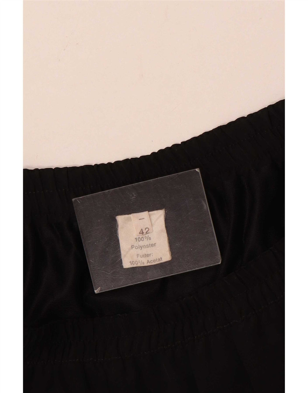 Vintage Damen Faltenrock EU 42 Groß W34 Schwarz Polyester