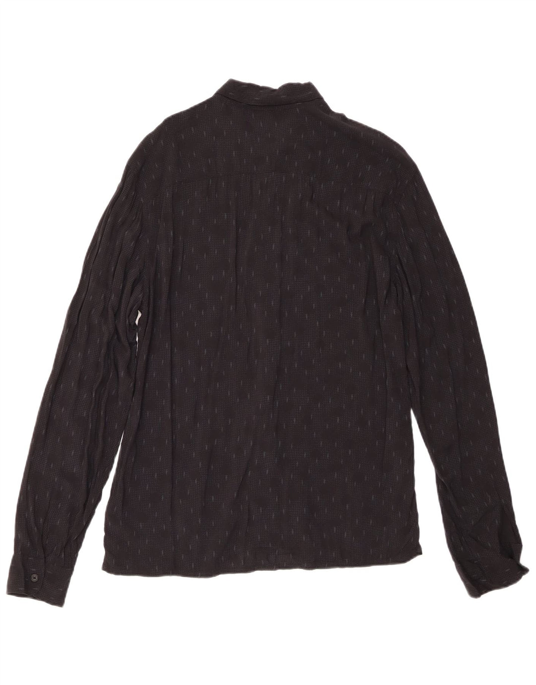 All Saints Herrenhemd Mittelschwarze geometrische Viskose