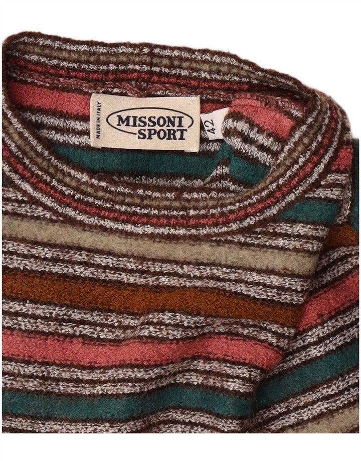 MISSONI SPORT Damen Pulloverkleid IT 42 Medium Mehrfarbig gestreift