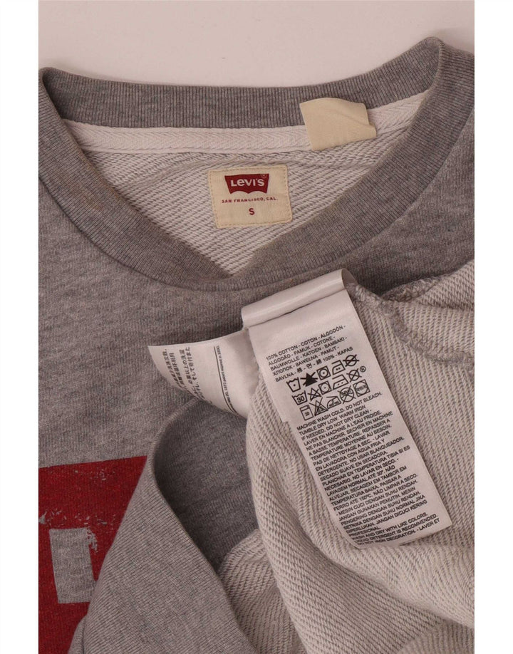 Levi's Herren-Sweatshirt mit Grafik, Größe S, graue Baumwolle