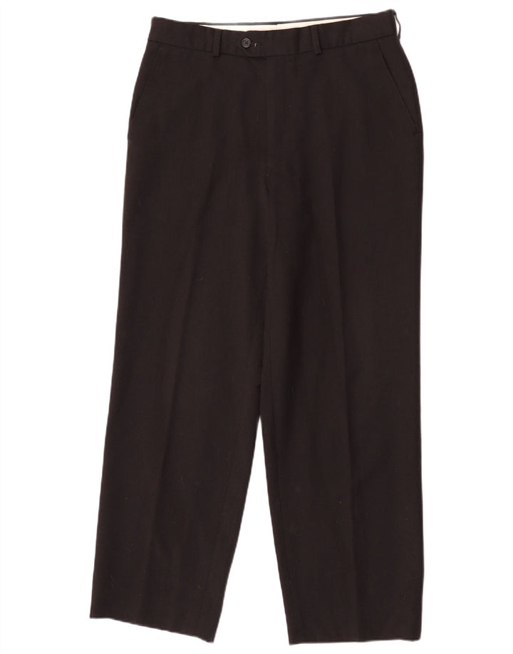 Marks & Spencer Herren St. Michael Gerade Anzughose W32 L28 Schwarze Wolle