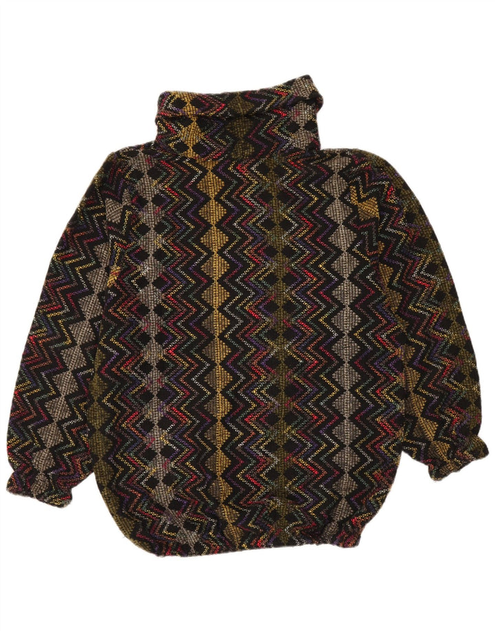 Vintage Damen Rollkragenpullover Pullover UK 20 2XL Mehrfarbig Retro