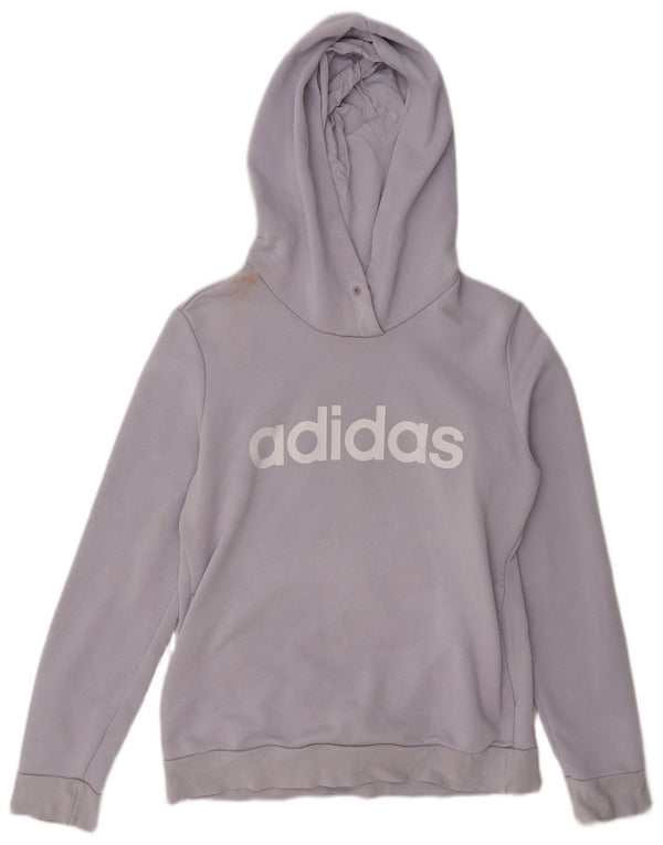 Adidas Damen Graphic Hoodie Pullover UK 8/10 Small Lila Baumwolle