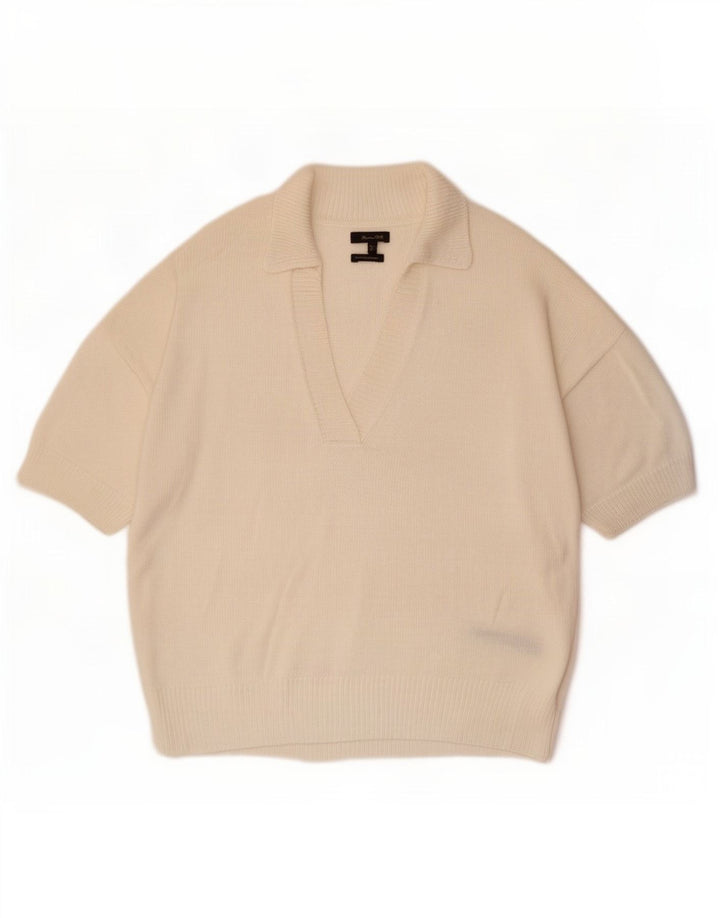 Massimo Dutti Damen-Pullover mit Rollkragen, Gr. 40, Größe L, Weiß