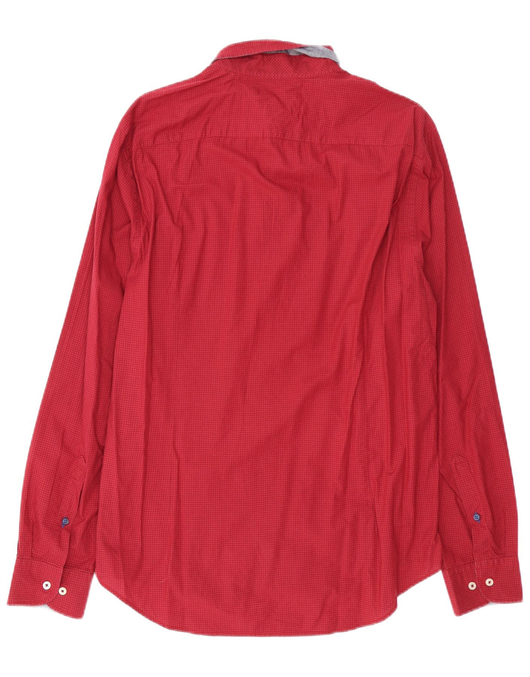 TOMMY HILFIGER Mens Shirt Large Red Gingham Cotton Vintage Tommy Hilfiger and Second-Hand Tommy Hilfiger from Messina Hembry 