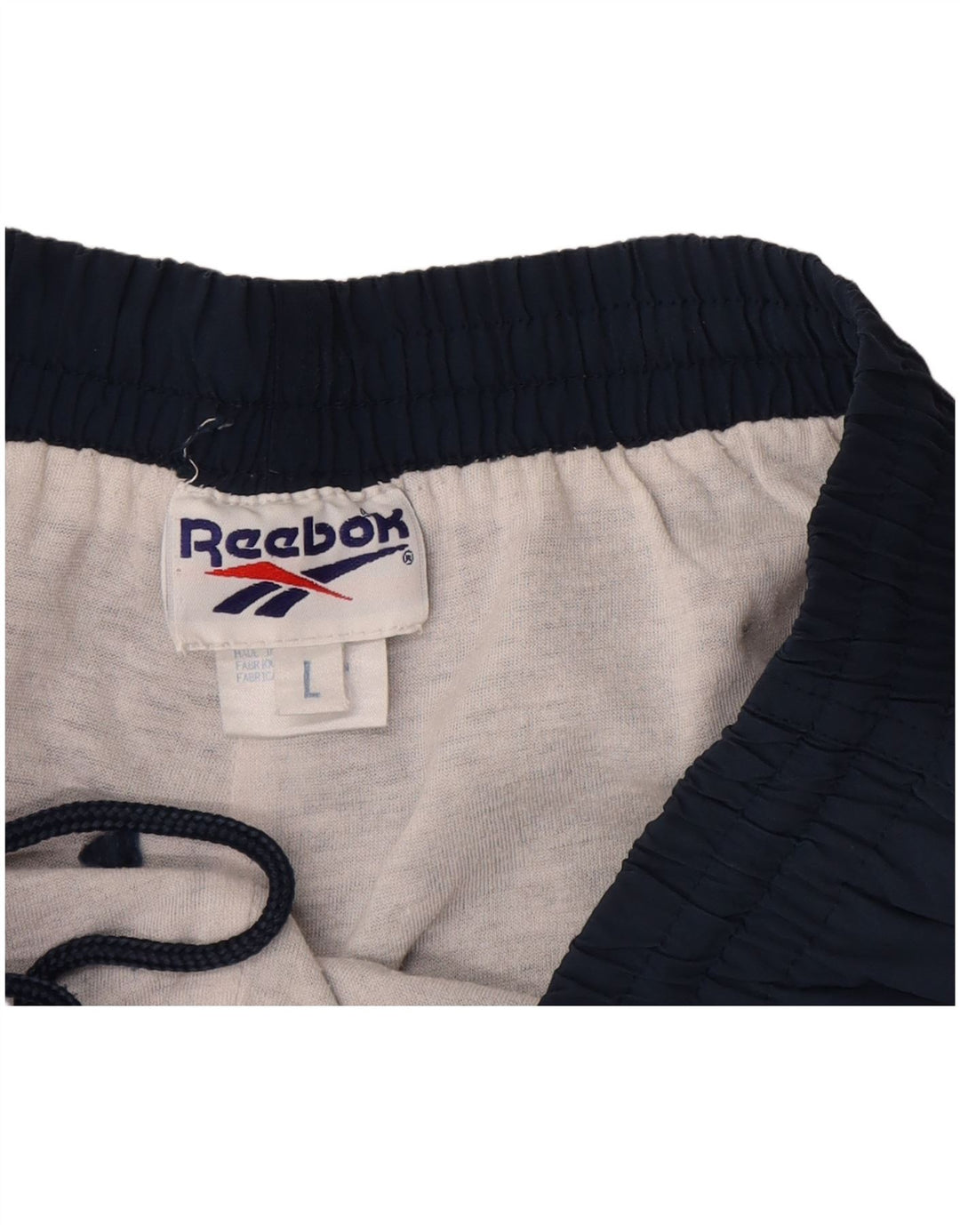 Reebok Herren-Sportshorts, groß, marineblaues Nylon