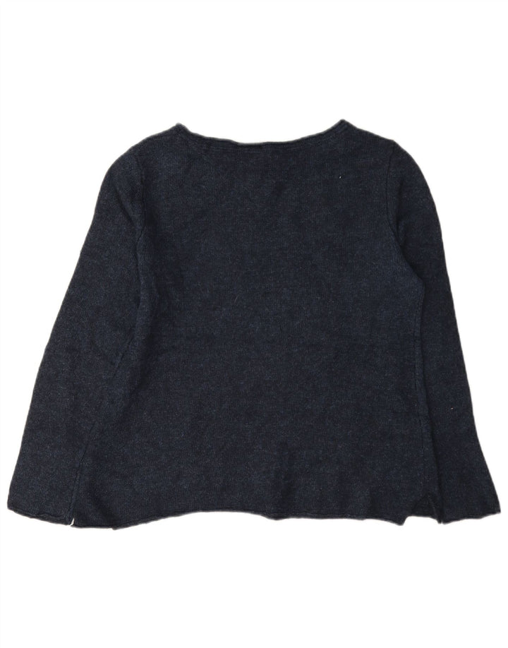 White Stuff Damen-Pullover mit U-Boot-Ausschnitt, UK 12, mittlere marineblaue Viskose
