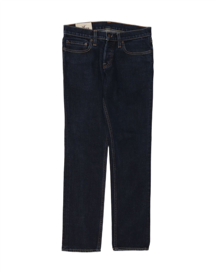 HOLLISTER Herren Straight Jeans W30 L30 Marineblaue Baumwolle