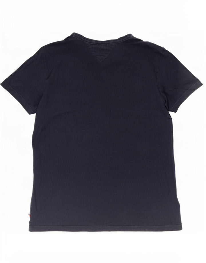 Tommy Hilfiger Herren T-Shirt Top Large Marineblau Baumwolle