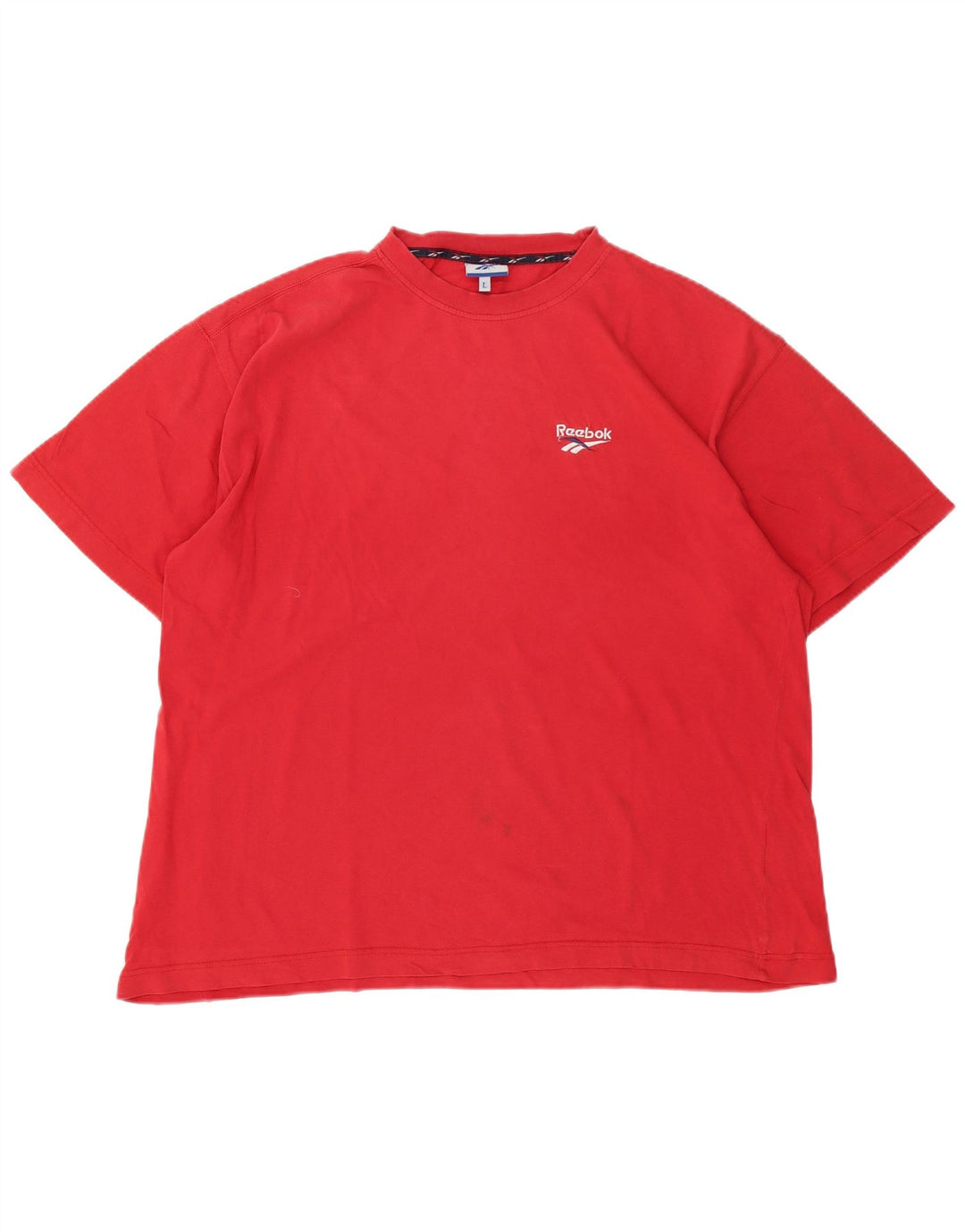 Reebok Herren T-Shirt Top Große rote Baumwolle