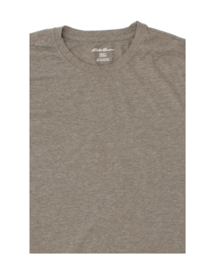 EDDIE BAUER Mens T-Shirt Top 2XL Grey Cotton Vintage Eddie Bauer and Second-Hand Eddie Bauer from Messina Hembry 