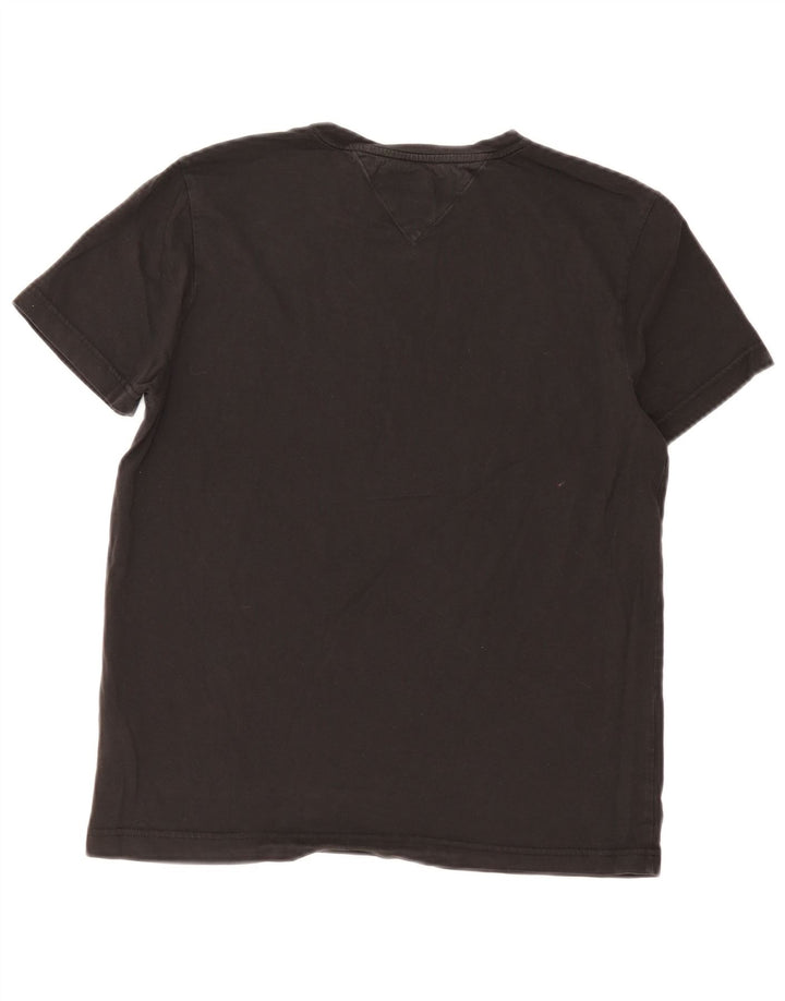 Tommy Hilfiger Herren-T-Shirt mit Grafik, mittelschwarze Baumwolle