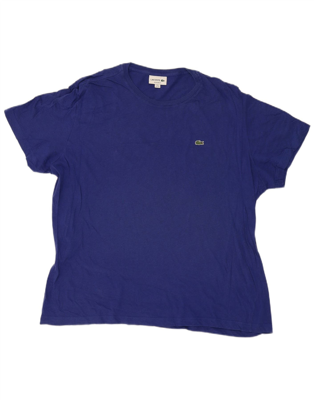 LACOSTE Herren-T-Shirt mit normaler Passform, Größe 8 3XL, blaue Baumwolle