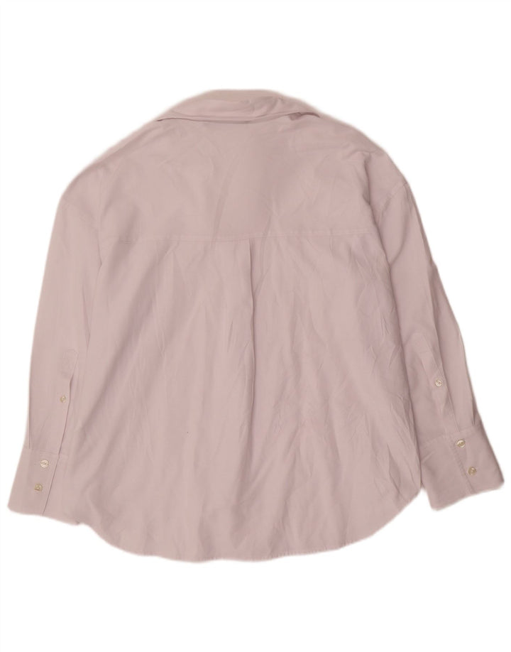 Zara Damen-Oversize-Hemd, UK 6 XS, weiße Baumwolle