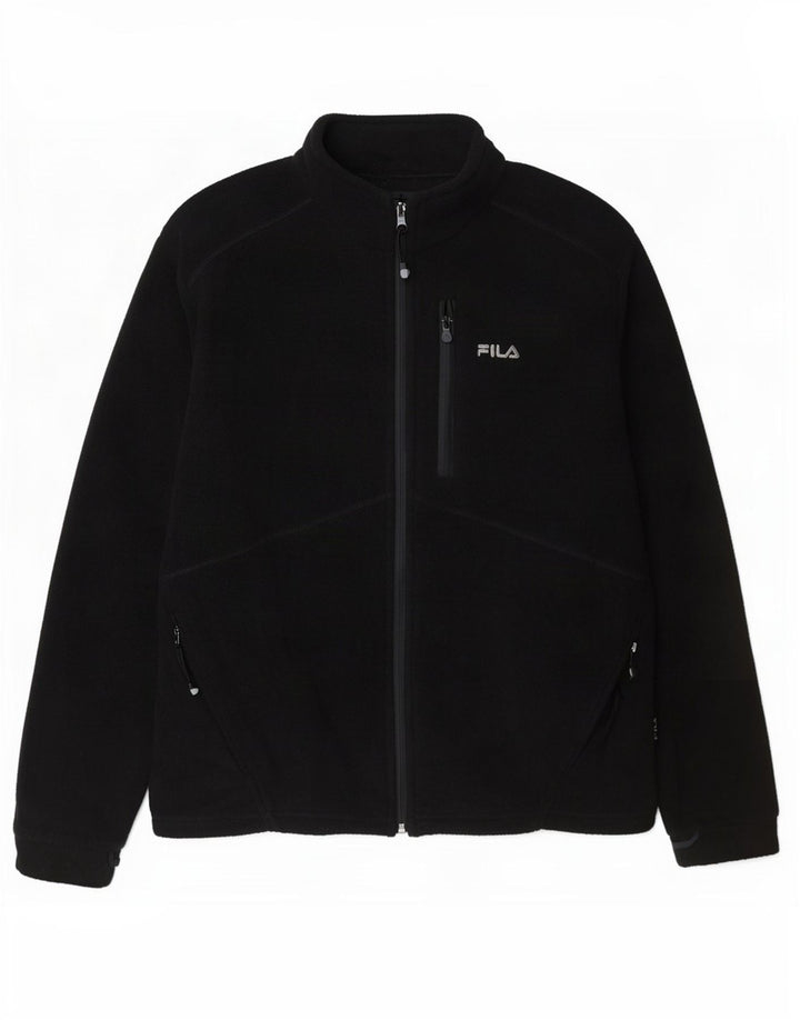 Fila Herren Liner Fleecejacke UK 36 Small Schwarz Polyester