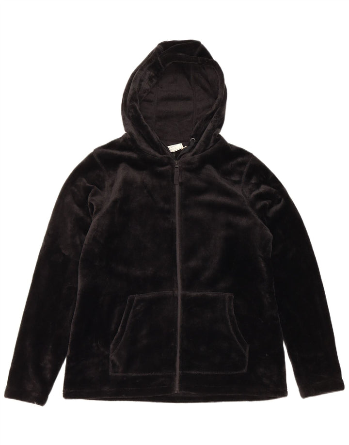 Mountain Warehouse Damen-Fleecejacke mit Kapuze, UK 14, Größe L, Schwarz, Polyester