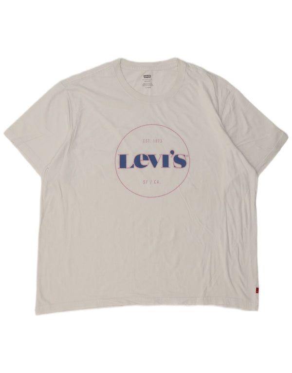 Levi's Herren-T-Shirt mit Grafik, XL, weiße Baumwolle