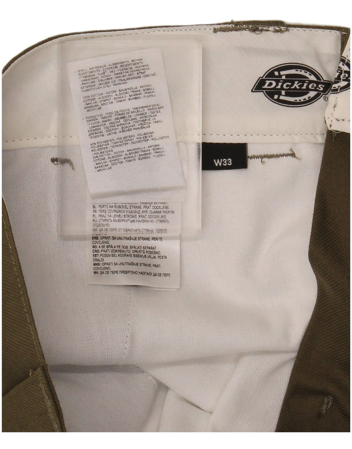 DICKIES Mens Chino Shorts W33 Medium  Khaki Cotton