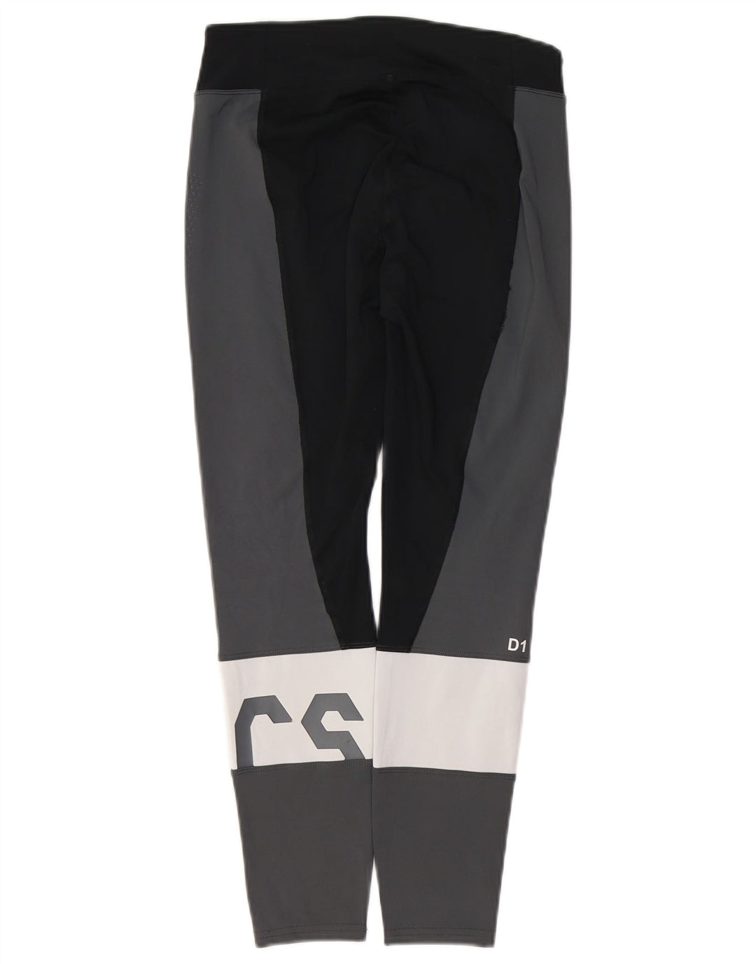 ASICS Damen Graphic Leggings UK 10 Small Grau Farbblock